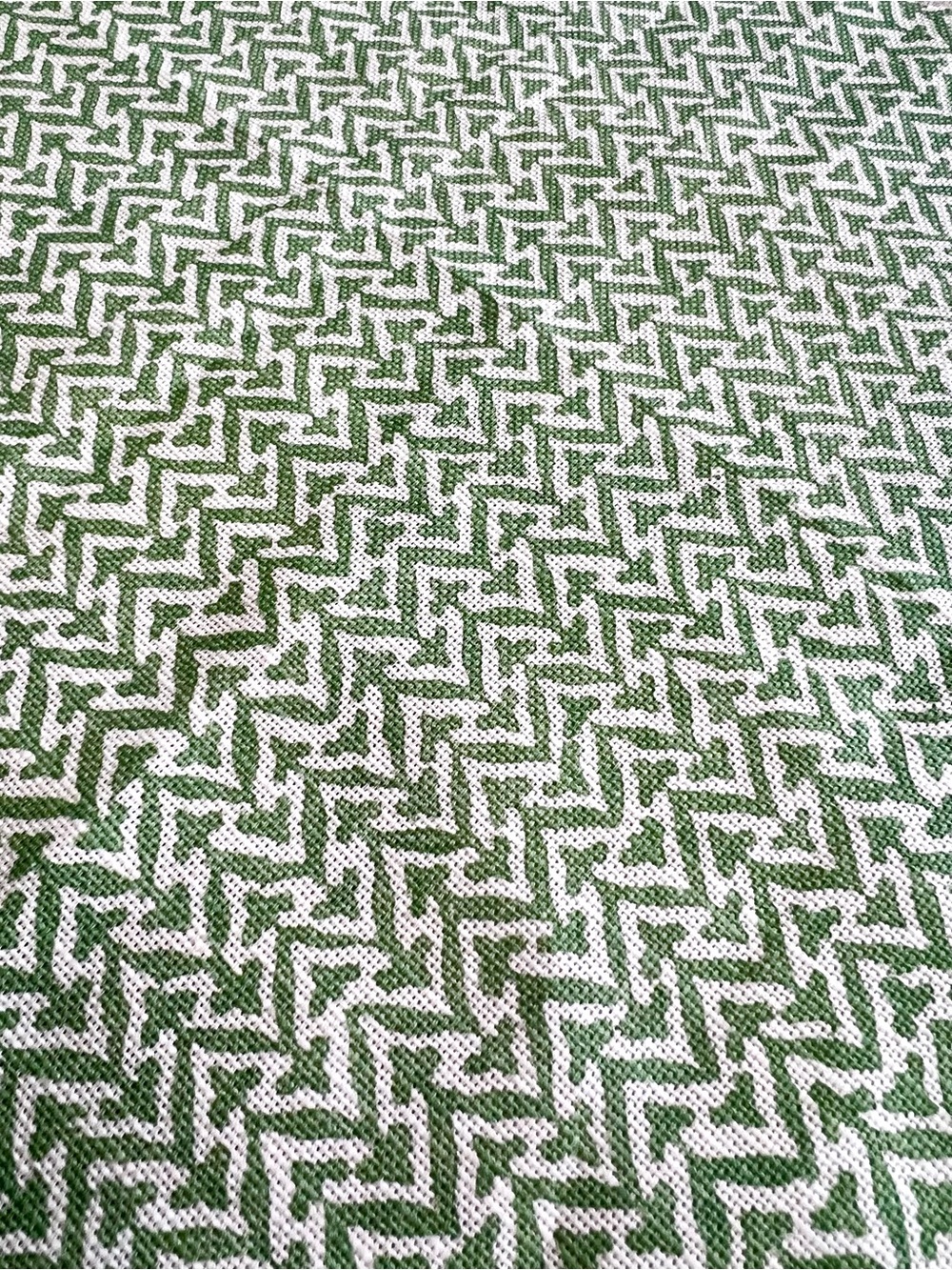Tilly green geometric print by G P & J Baker Designer fabric remnant pieces